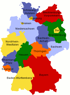The Federal States of Deutschland - Germany
